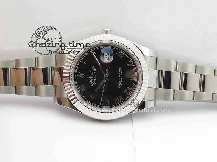 SS Maker Dial Roman On 41mm Edition SS Markers Black SA3136 BP II DateJust Bracelet Best 0327